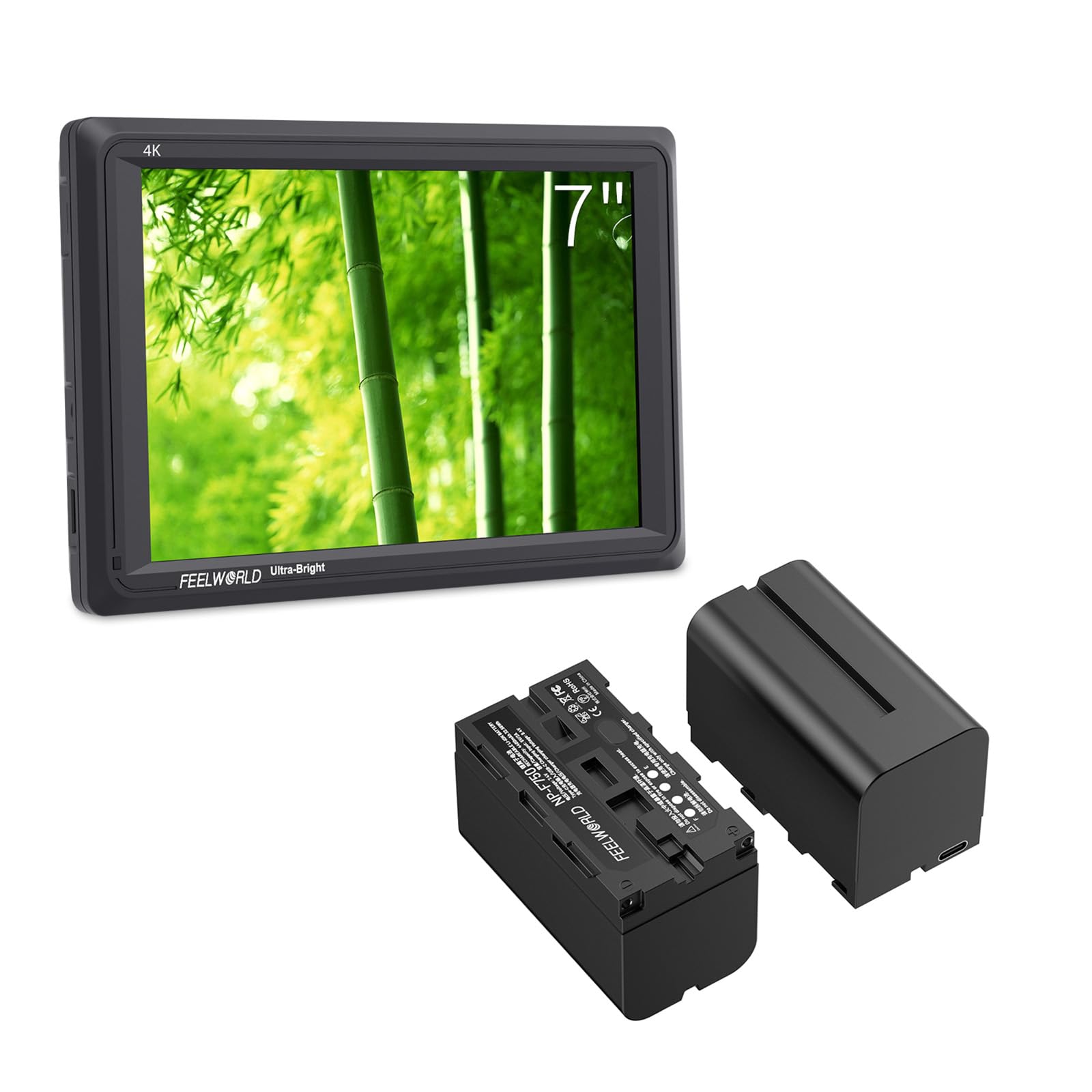 FEELWORLD FW279 Camera Monitor with 2xF750 4400mAh Battery