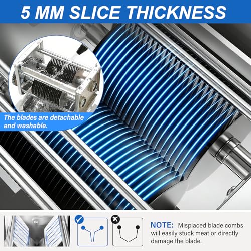 Cortadora de carne eléctrica acero inoxidable 950W miniatura 4