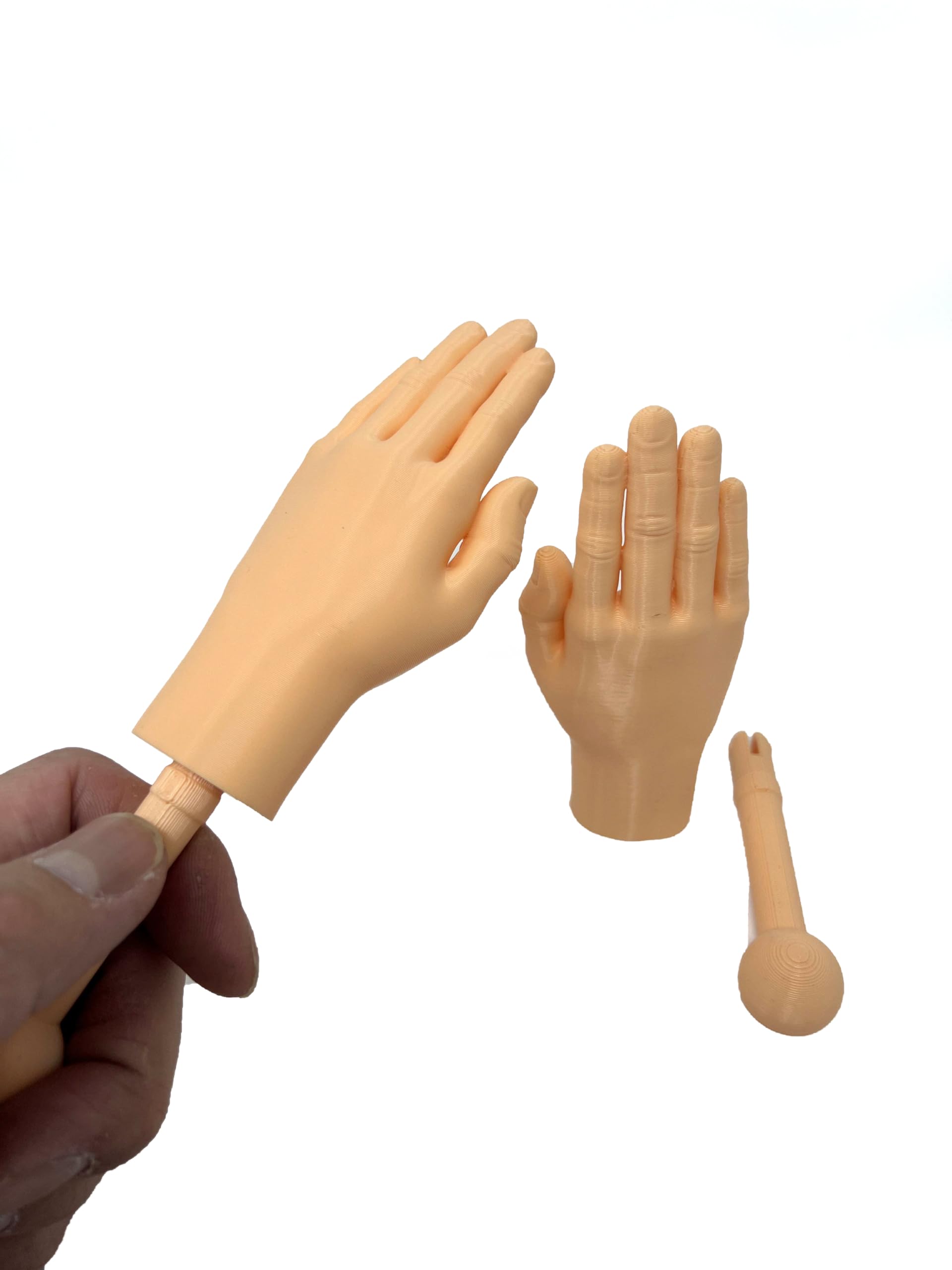 Munnygrubbers - 6 Paar winzige Hände mit Stäben – Mini-Handpuppe – Halloween-Kostüm – starke Handrequisite – Gruselfilme – Neuheit Spielzeuggeschenk – TikTok berühmt – (normales 6-teiliges Set)