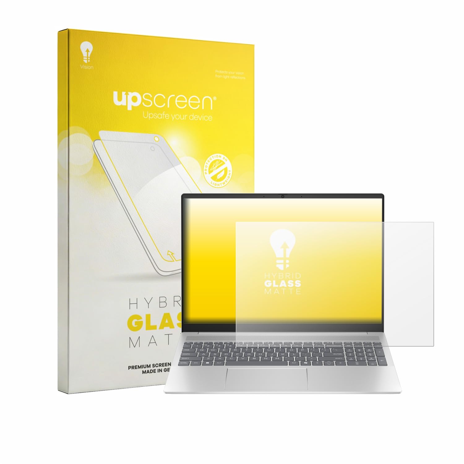 upscreen Lámina Cristales para HP Pavilion 16-ag0xxx | , Mate Protección Pantalla Made in Germany, Anti-Reflejos 9H Dureza Hybrid Tempered Glass
