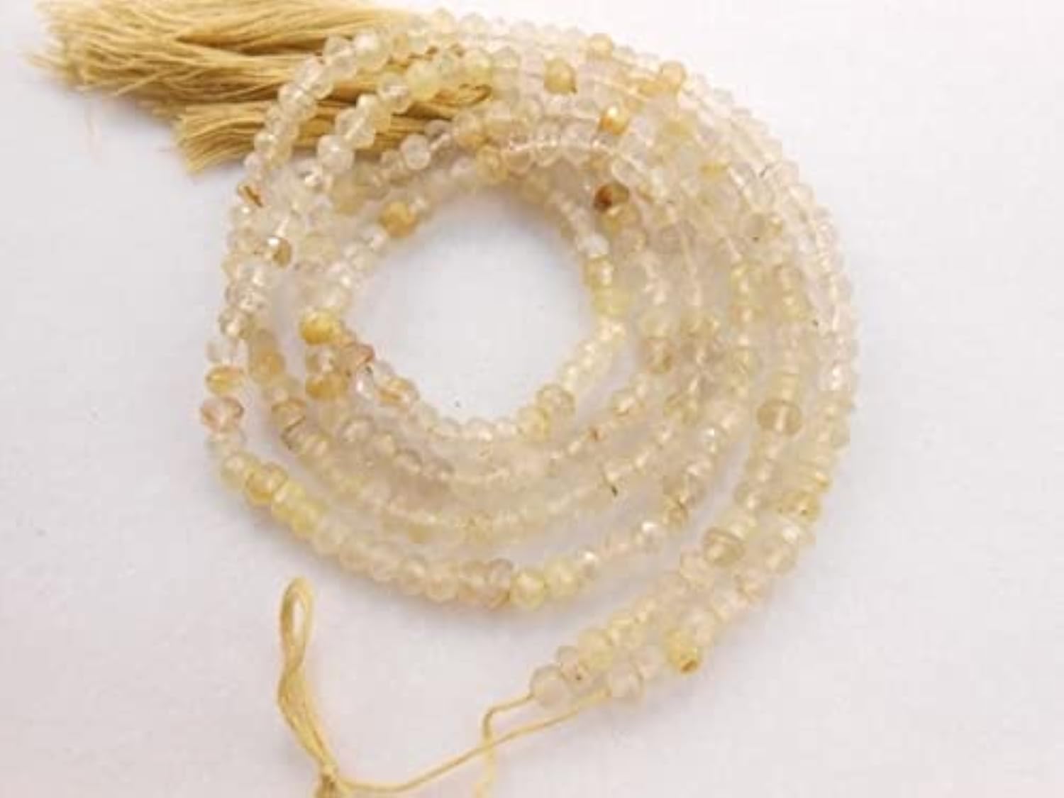 Quartz rutilé doré perles pour créer un cadeau personnalisé fait main