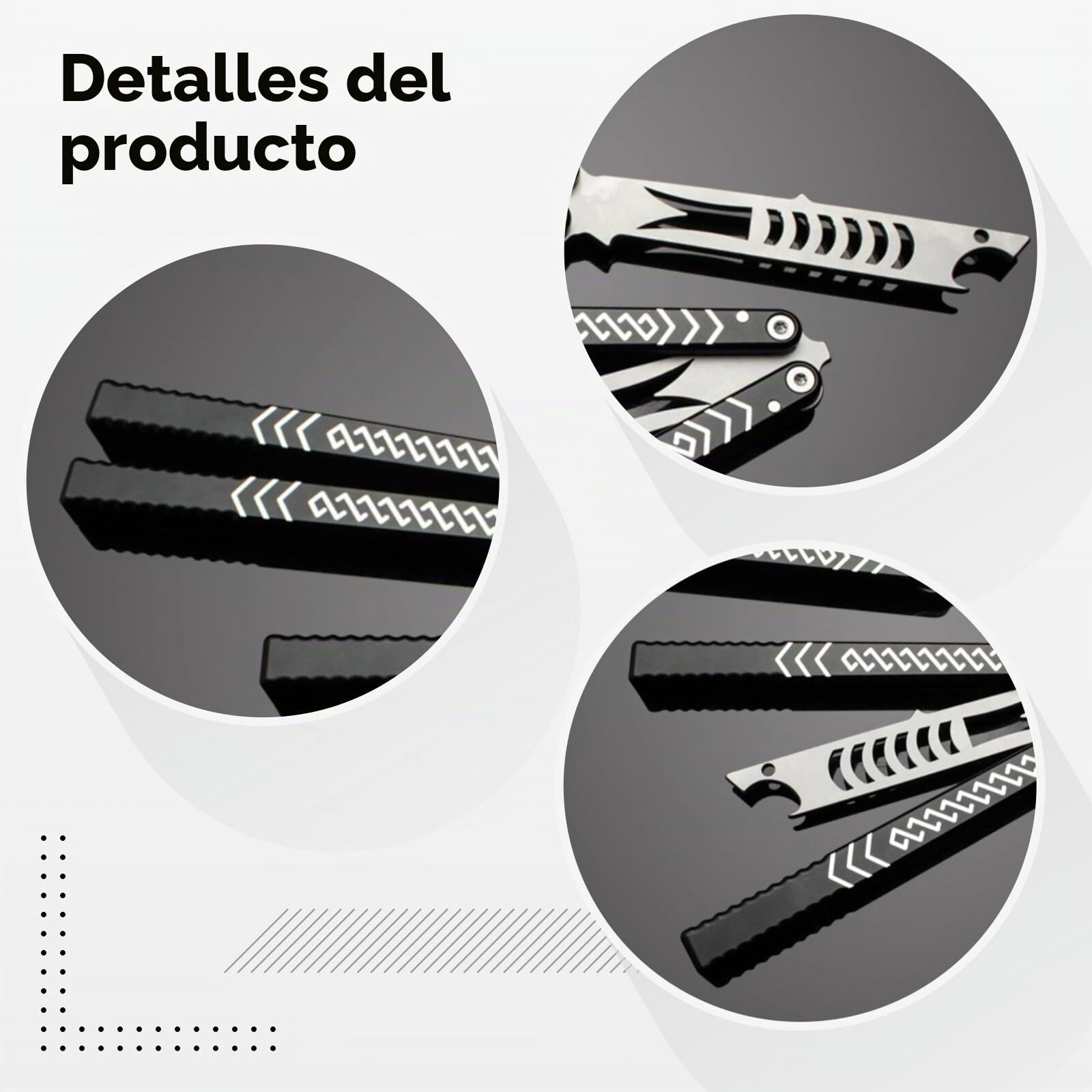 Balisong - Cuchillo de mariposa profesional, afilado de 9.8 pulgadas, práctica de volteo y manualidades, acción de giro suave de 180°, diseño pivotante único