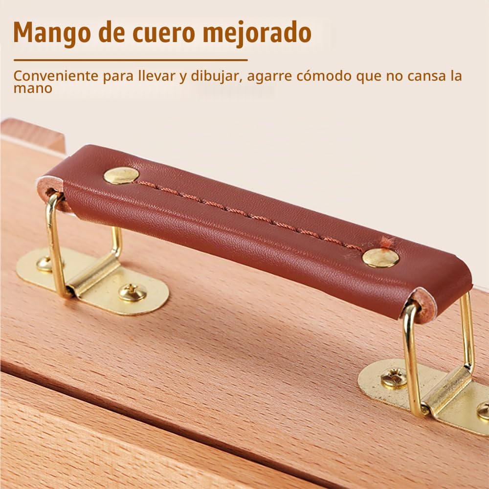 Caballete De Mesa,Caballete De Escritorio Portátil De En Madera De Haya Ajustable, Con 3 Cajones, Adecuado Para Pintura y Dibujo, Ideal Para Adultos, Artistas y Principiantes