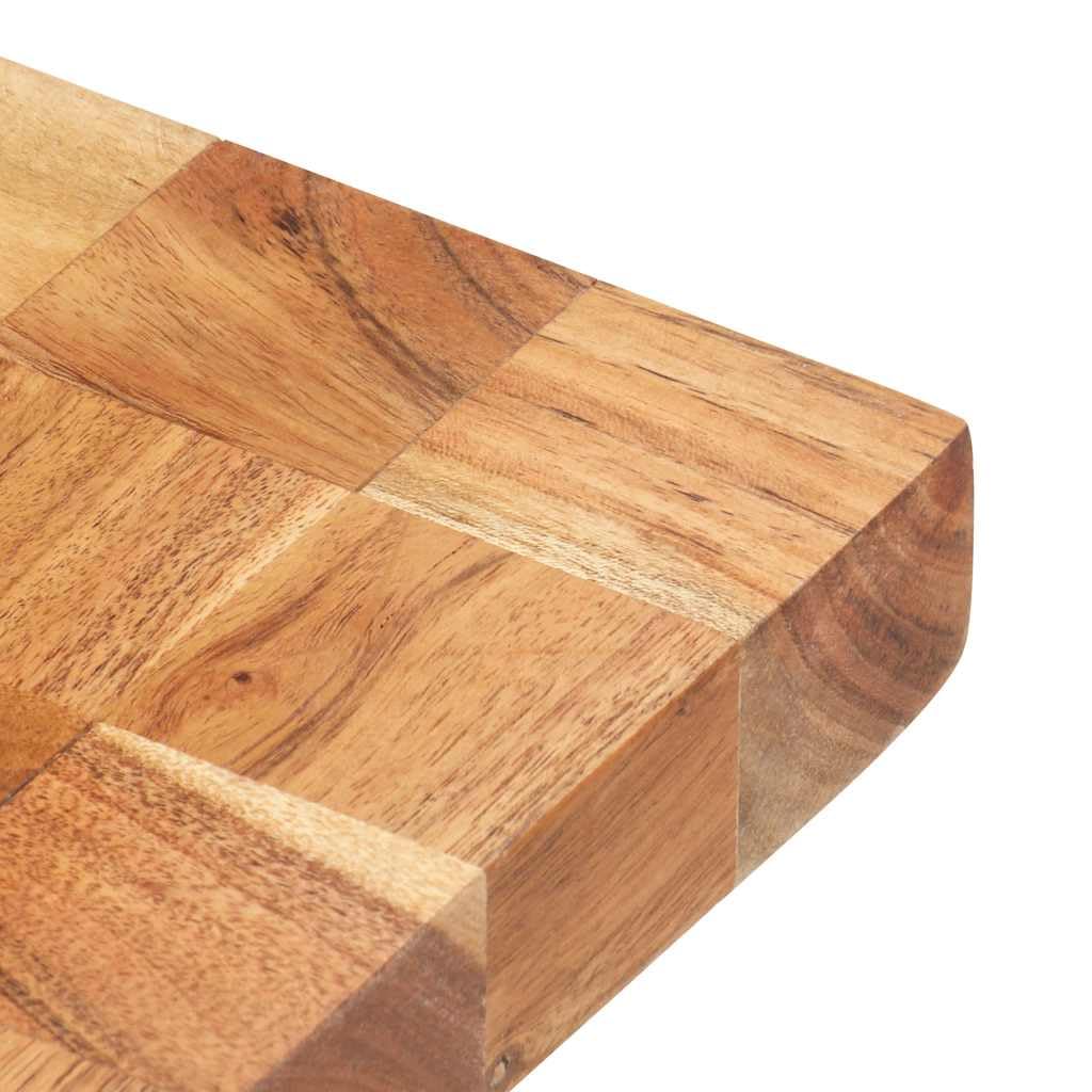Hackblock 50×30×3,8 cm Akazie Massivholz,Heim & Garten,Küche & Esszimmer,Küchenhelfer & -utensilien,Schneidebretter,Braun,5.8 kg-286572