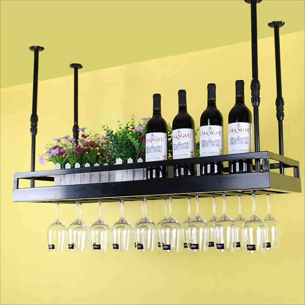 Estante para vino y copas con diseño inverso sofisticado para hostelería y hogar b