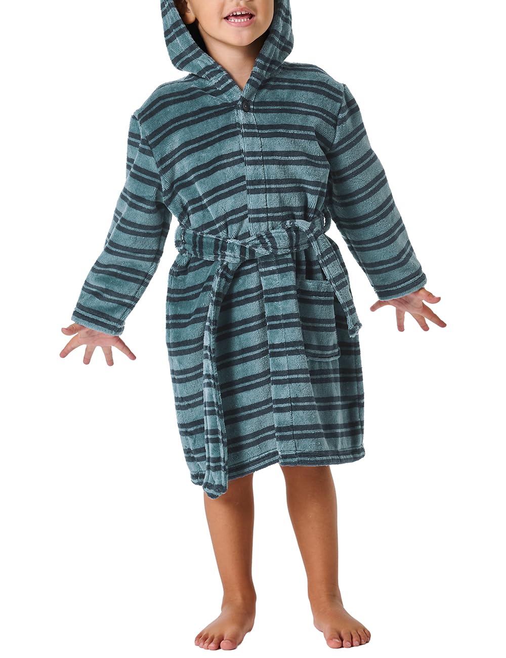 Schiesser Jungen Bademantel - Velour - Größe 92 bis 140