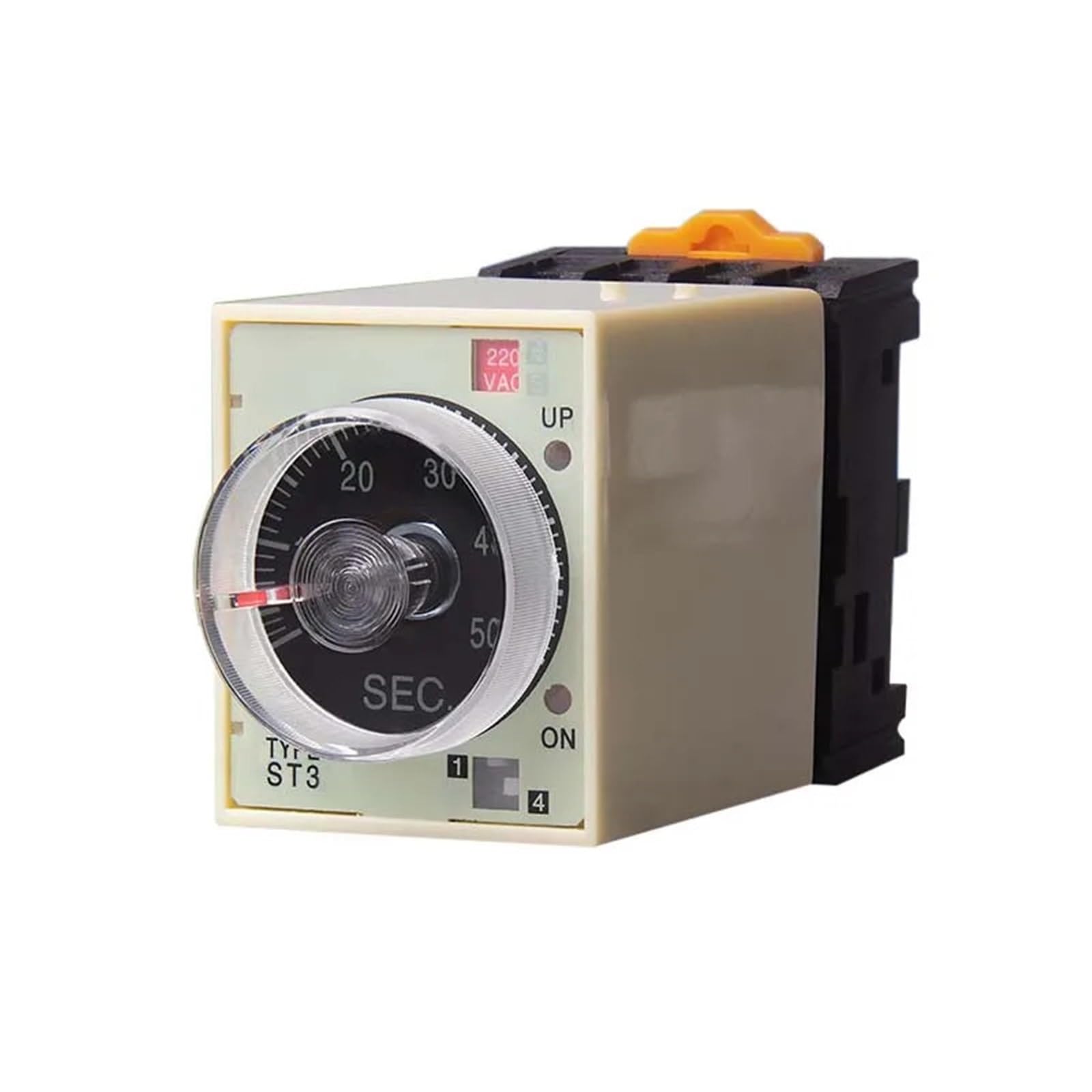 Relé temporizador ST3PA-A AC 110V con base para control de retardo 8