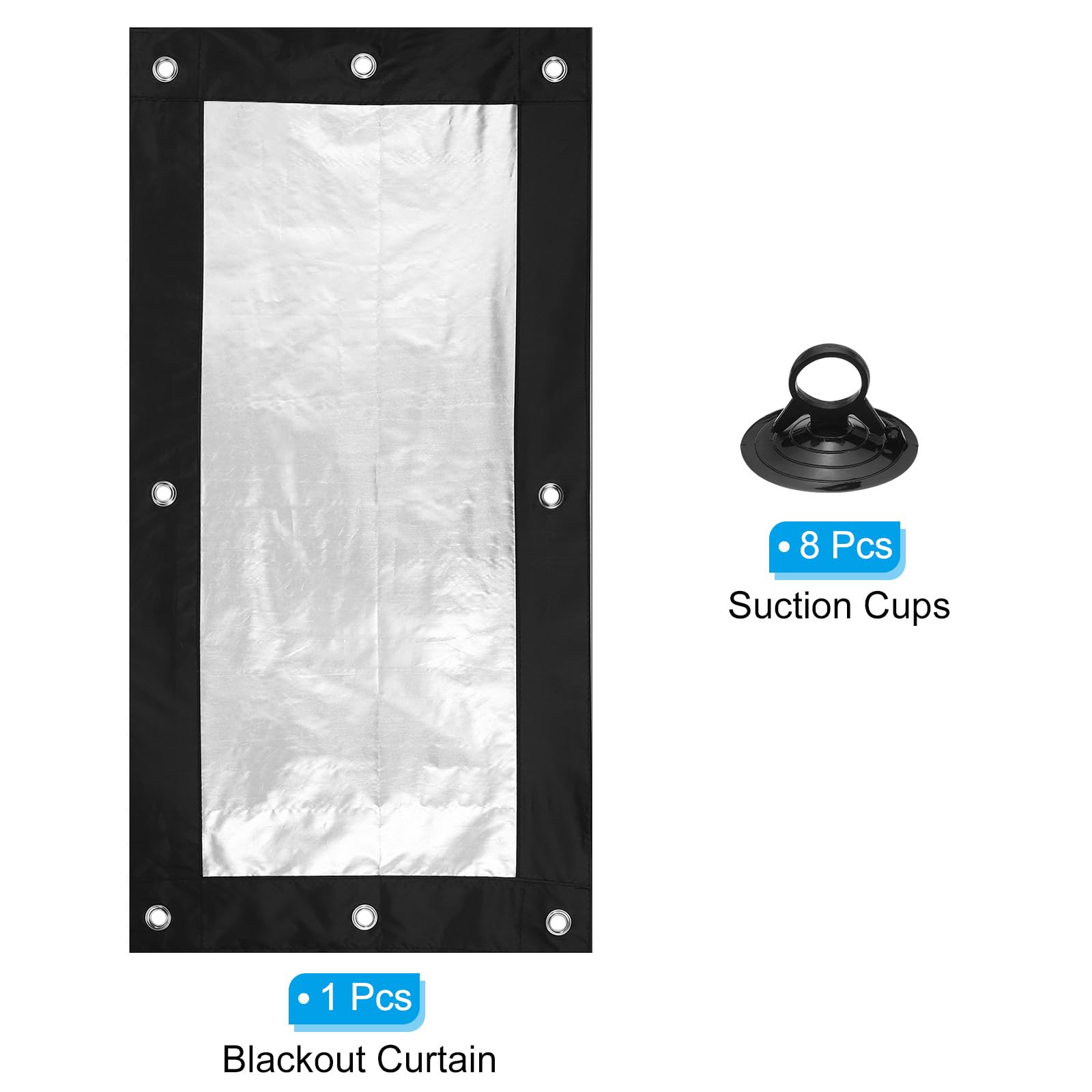 PATIKIL Nursery Blackout Curtain, 40" x 22" Blackout Blinds Temporary Room Darkening Shade with Suction Cups for Nursery Bedroom - Image 3