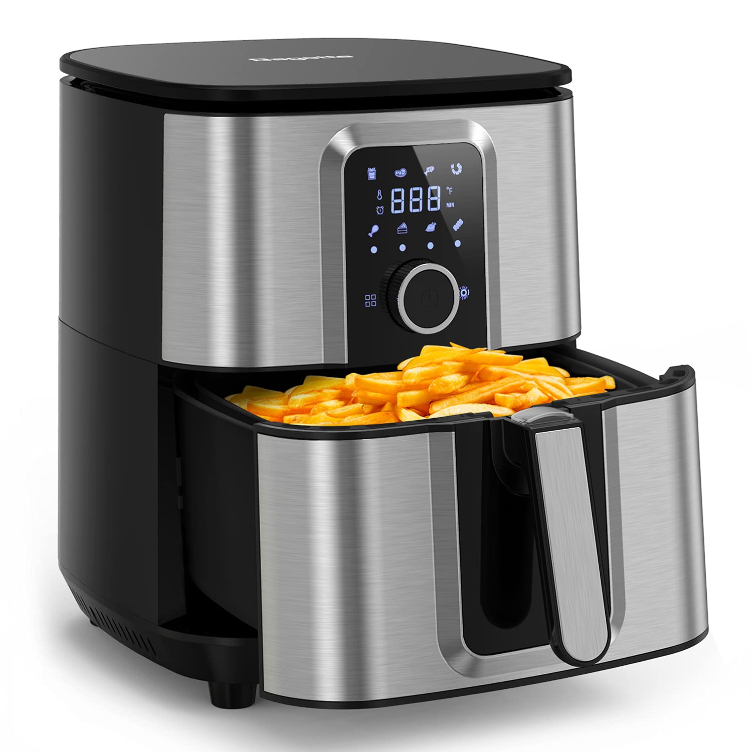 Bagotte Air Fryer, Stainless Steel Electric Hot Air Fryers Oven, 5.8QT Large Air Fryer Oilless Cooke