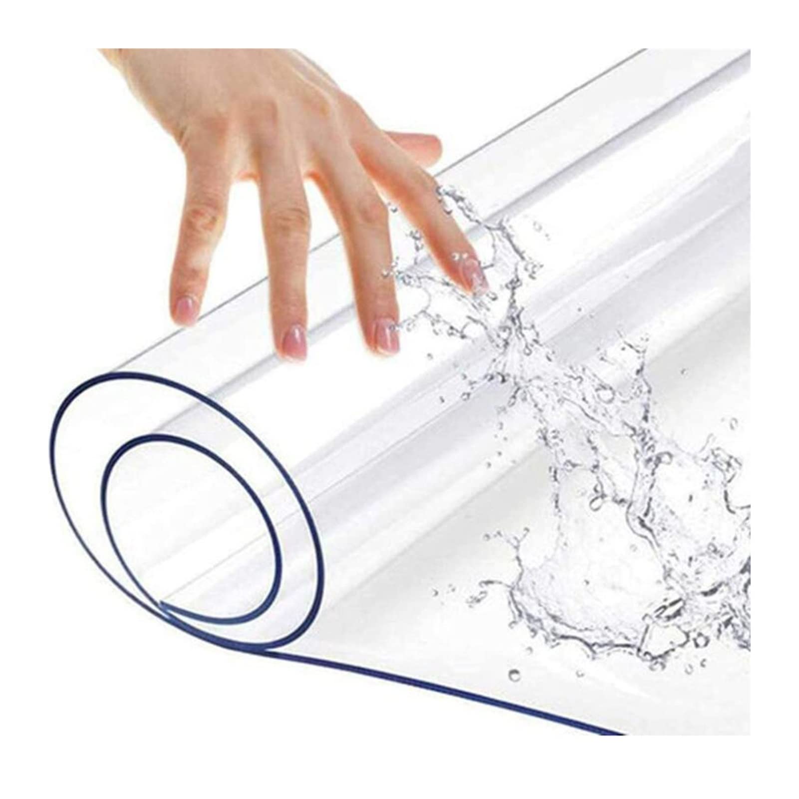 Protection de tapis en PVC transparent – Rouleau de vinyle antistatique à fort impact de 1 mm d'épaisseur pour la maison et le bureau – Tapis de sol antidérapant multifonction