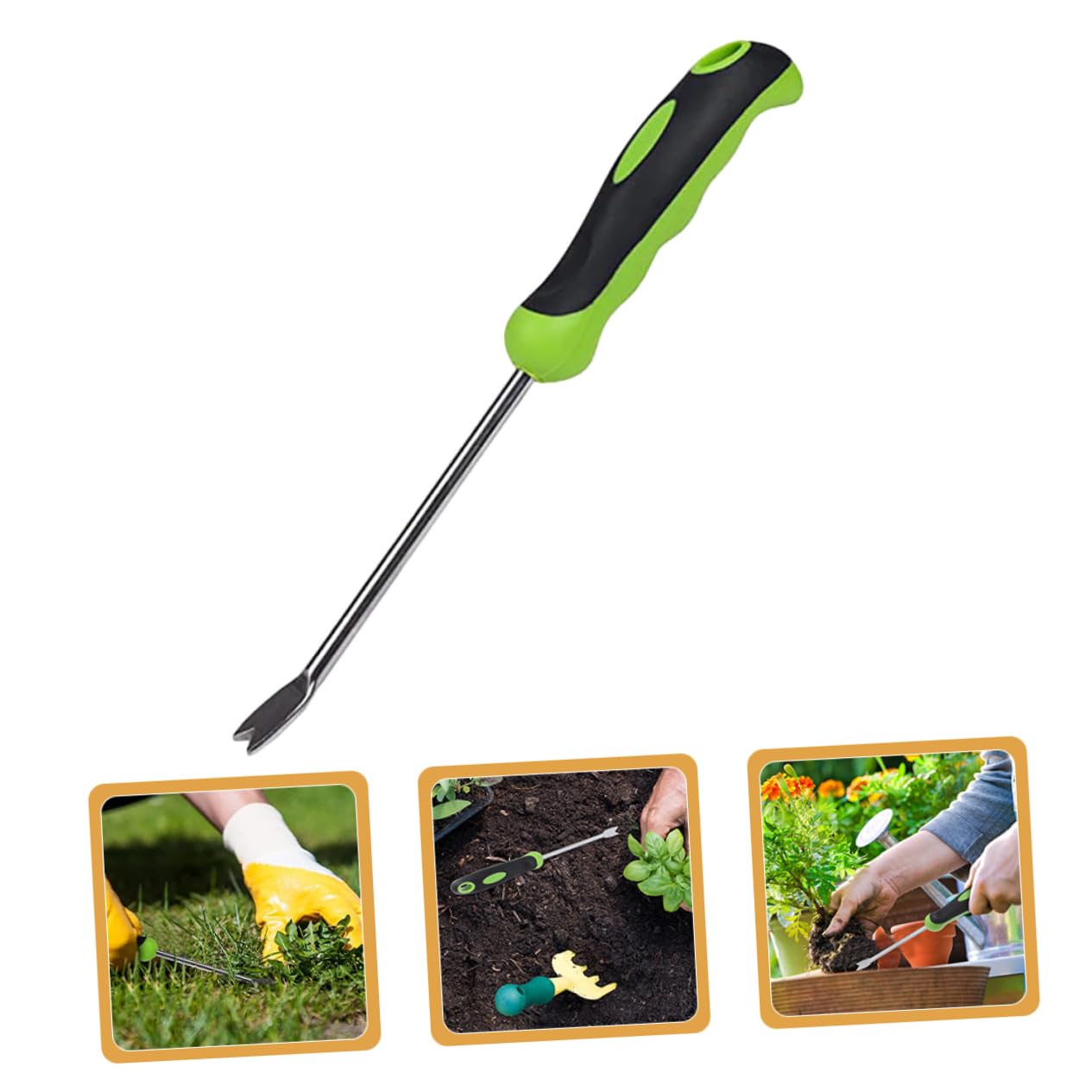 Artibetter 4piezas Pala De Jardinería De Inoxidable Para Arrancar Plantas Pequeñas Herramienta De Desmalezado Manual Diseño Ergonómico y Dientes Afilados Para Huertos y Jardines