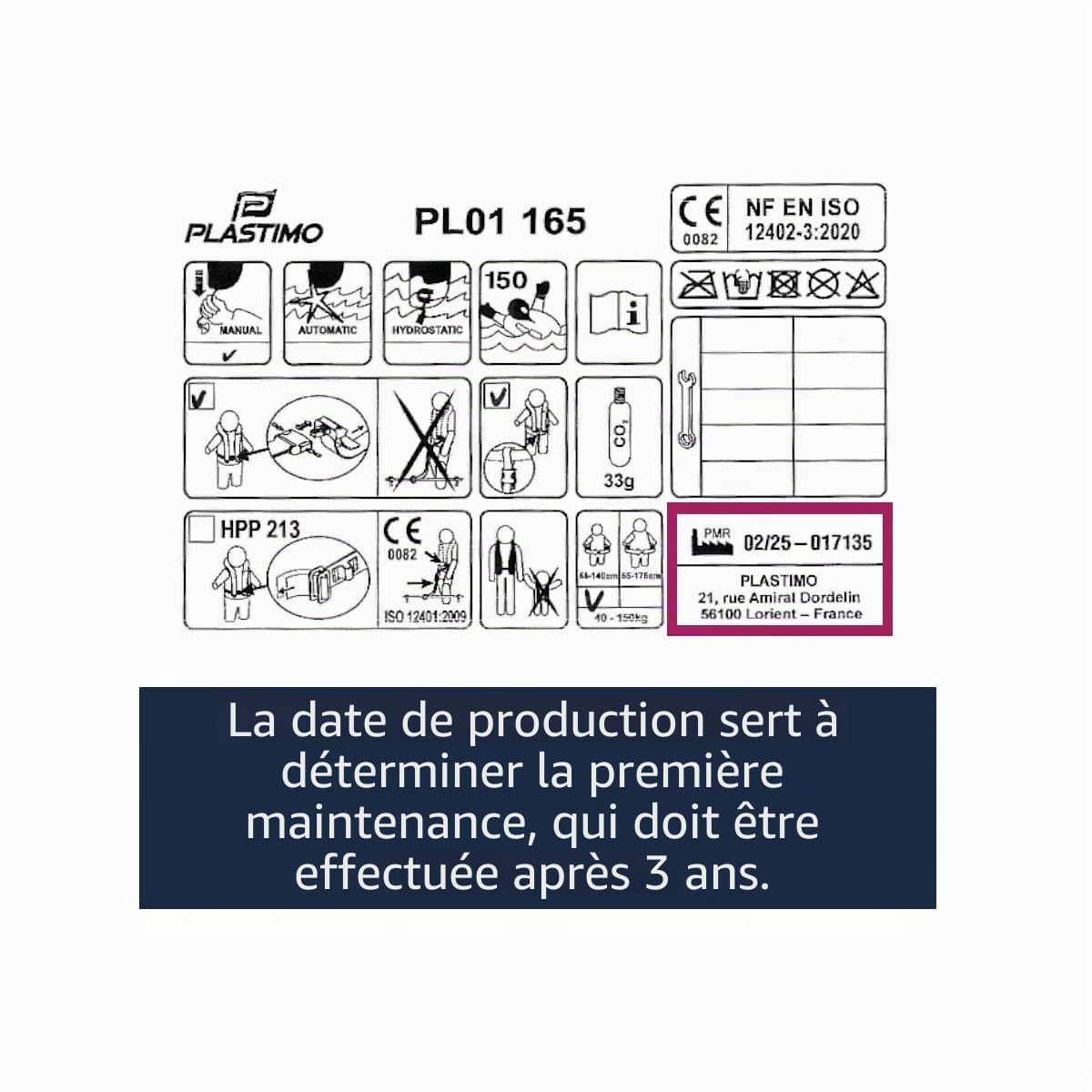 Lot de 2 Gilets de Sauvetage Automatiques ISO 165N Waisbelt
