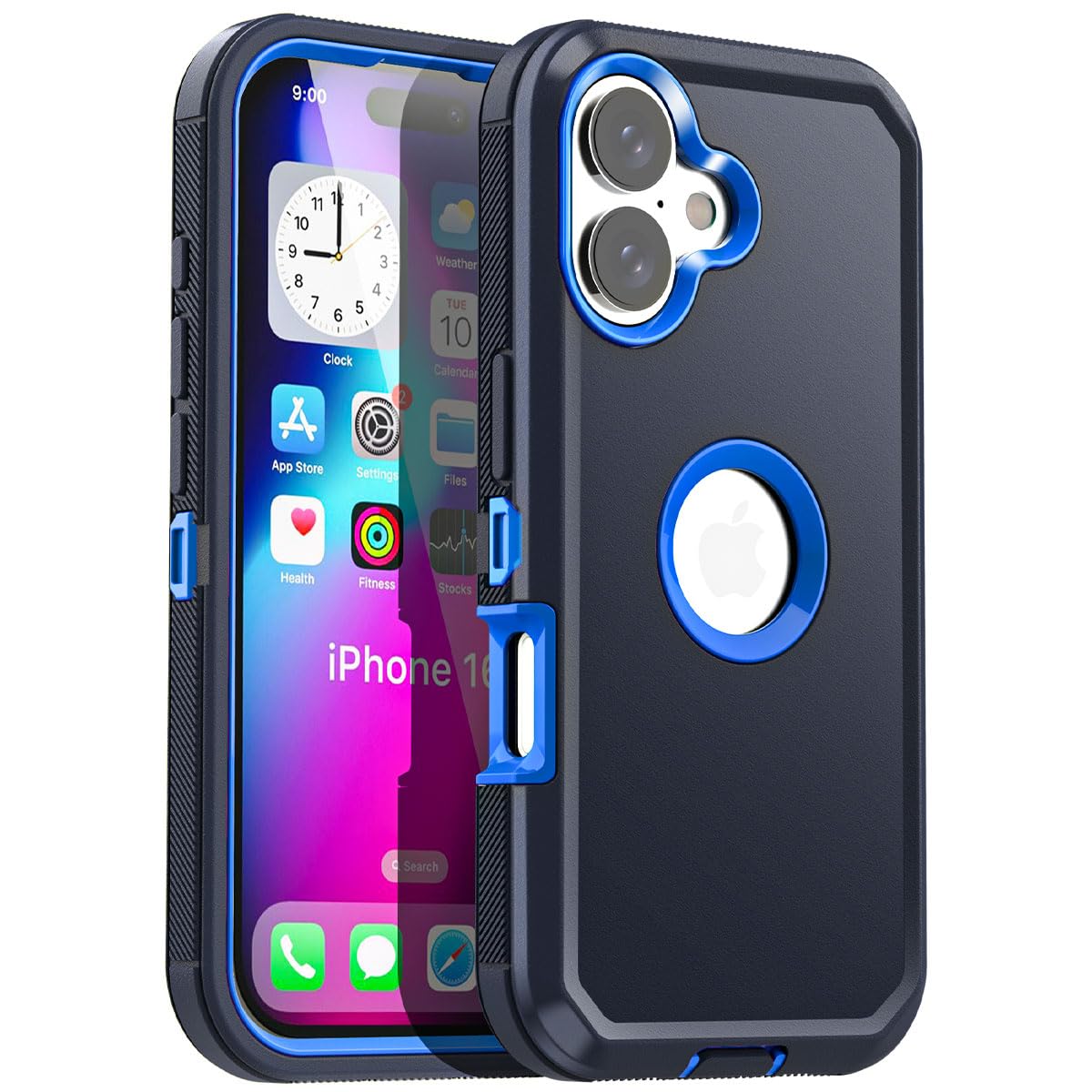 AICase for iPhone 16 Case,Heavy Duty Drop Protection Full Body Rugged Shockproof/Drop Proof/Dust proof Military Protective Tough Durable Cell Phone