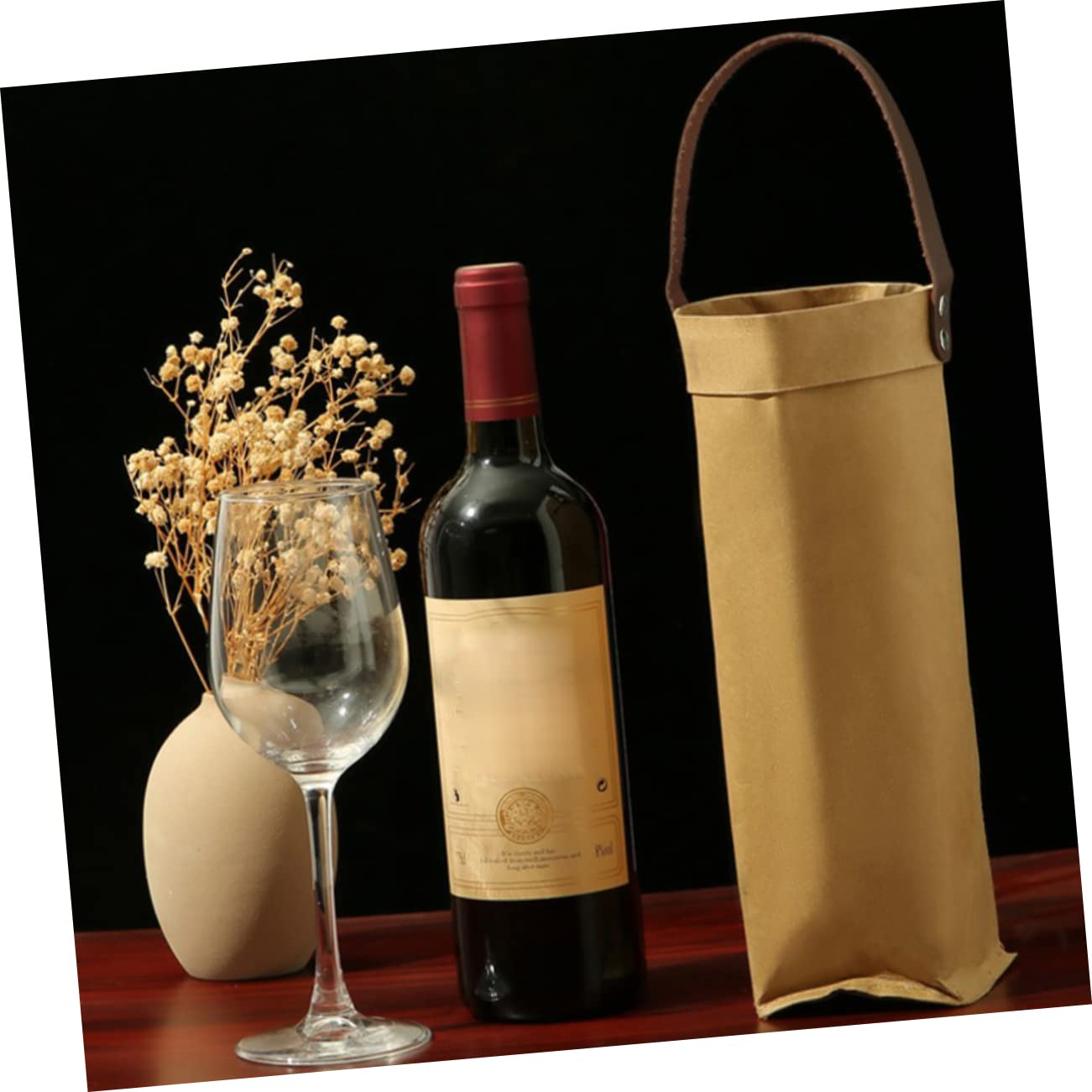 Zerodeko 5pièces à Vin Papier Kraft Lavable De Rangement Pour Bouteilles De Vin Pochettes De Présentation Élégantes Pour Événements Et