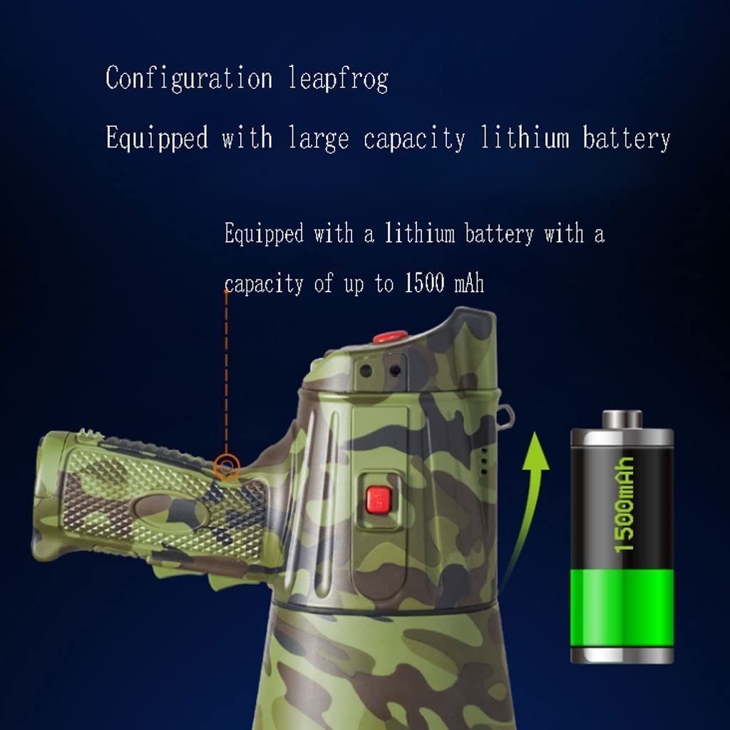 SAAKO Mégaphones Mégaphones LED allumant l'amplificateur Tenu dans la Main portatif du mégaphone 30w avec Le Volume, Haut-Parleur intégré de Corne de sirène de sirène Fort Volume