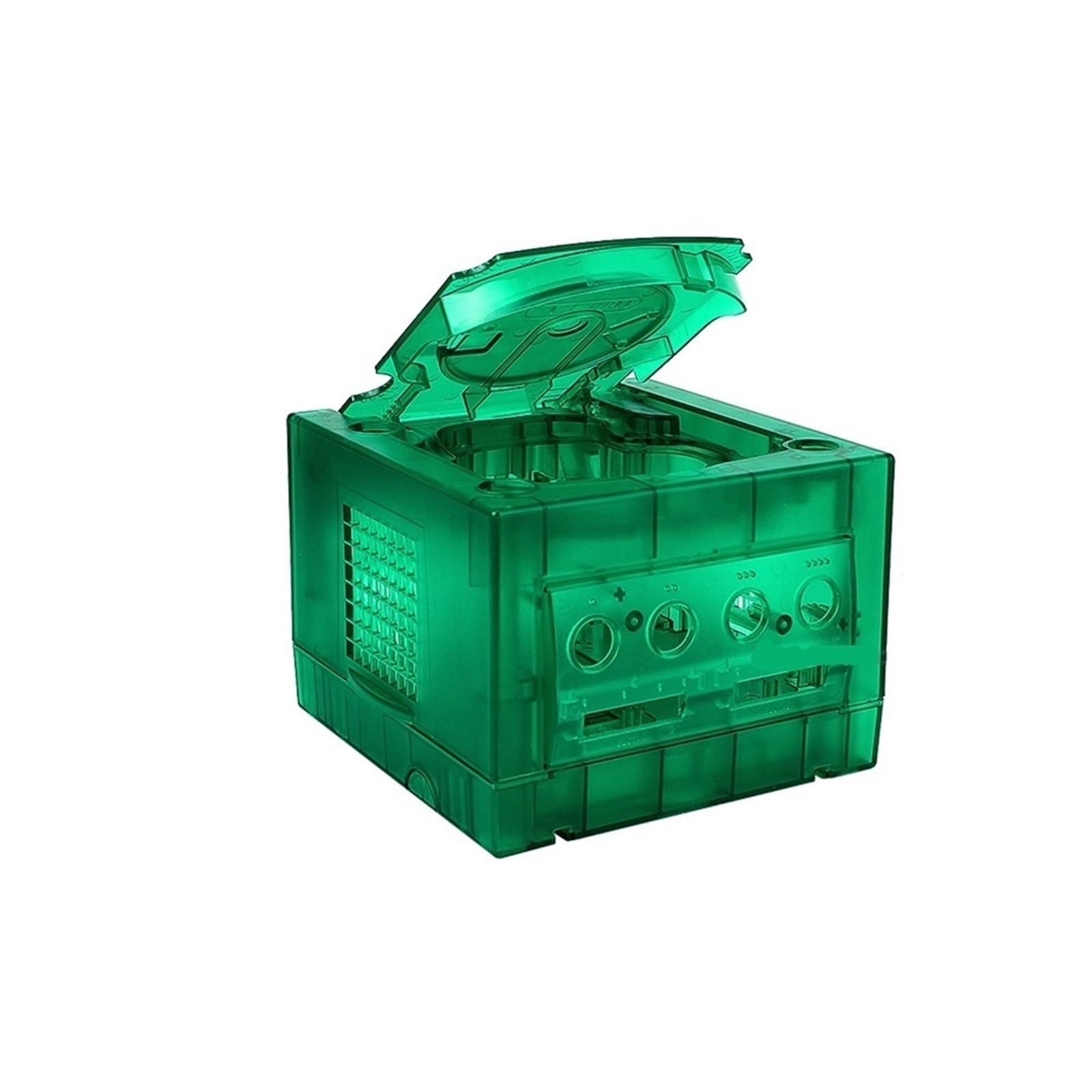 5COLOR Przezroczyste Pudełko Zastępcze Obudowa Konsoli Do Gier Wideo Retro Obudowa Shell Case - Kompatybilny Z Nintendo Gamecube - Kompatybilny Z NGC DOL-101/DOL-001(TRN Green)