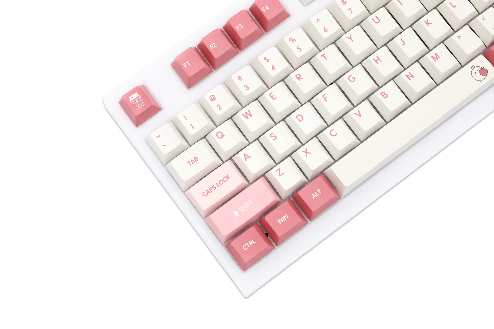 KPREPUBLIC GKs Cherry Profile Summer Peach Dye Sub Keycap Set épais PBT pour clavier 87 tkl 104 ANSI xd64 bm60 xd68 xd84 BM87 BM65 Rose