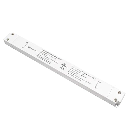 Miniatura 1 de HitLights Transformador LED regulable de 60 W fuente de alimentación de 100-277 V CA a 12 V CC 5 A compatible con reguladores Lutron Leviton para