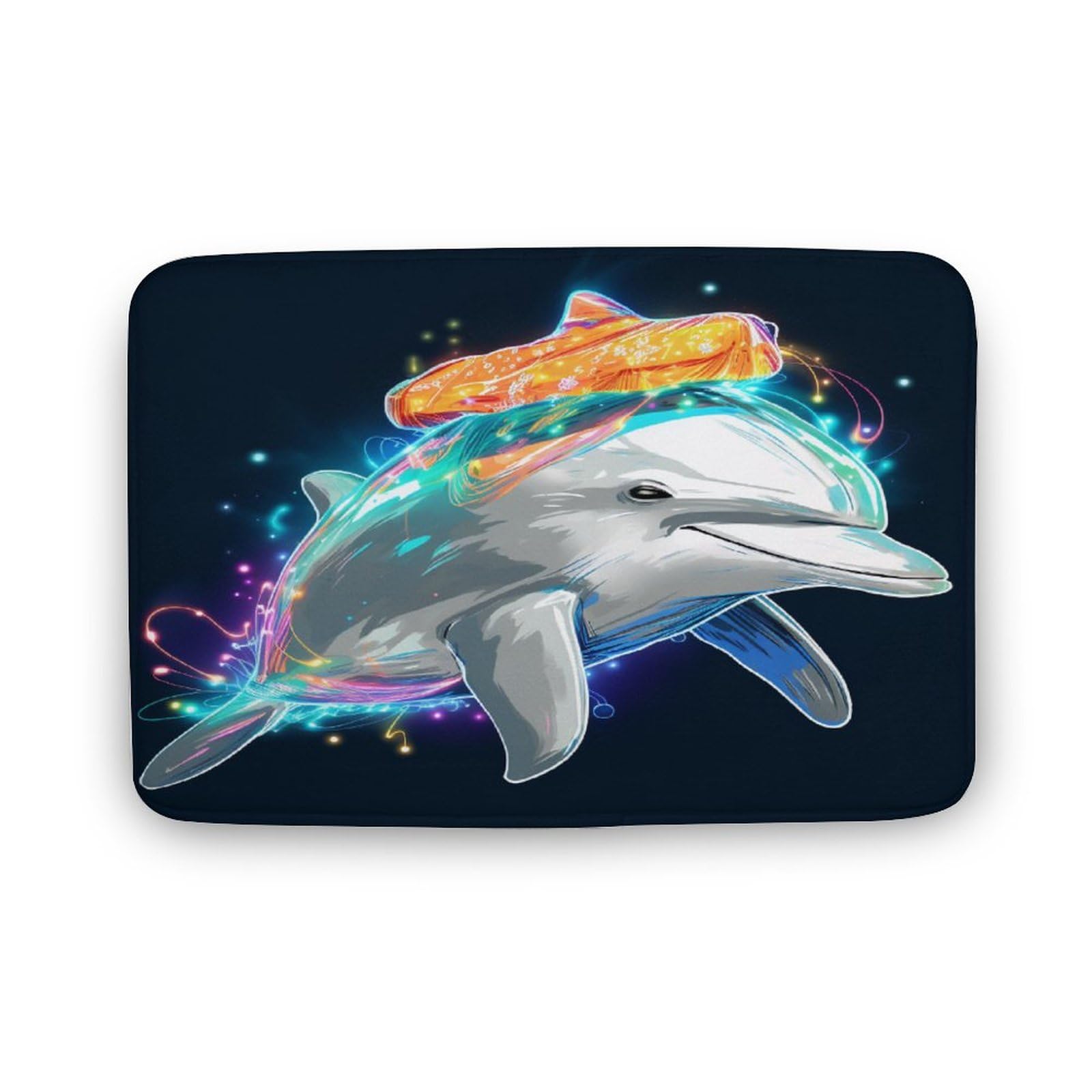 Bath Mat Beluga Whale Merry Christmas Winter Animals Whales Shower Mat Nautical Style Foam Door Mats for Room Entryway Floor Kitchen Indoor Bathtub Non-Slip Indoor/Outdoor/Front Door Mat 20