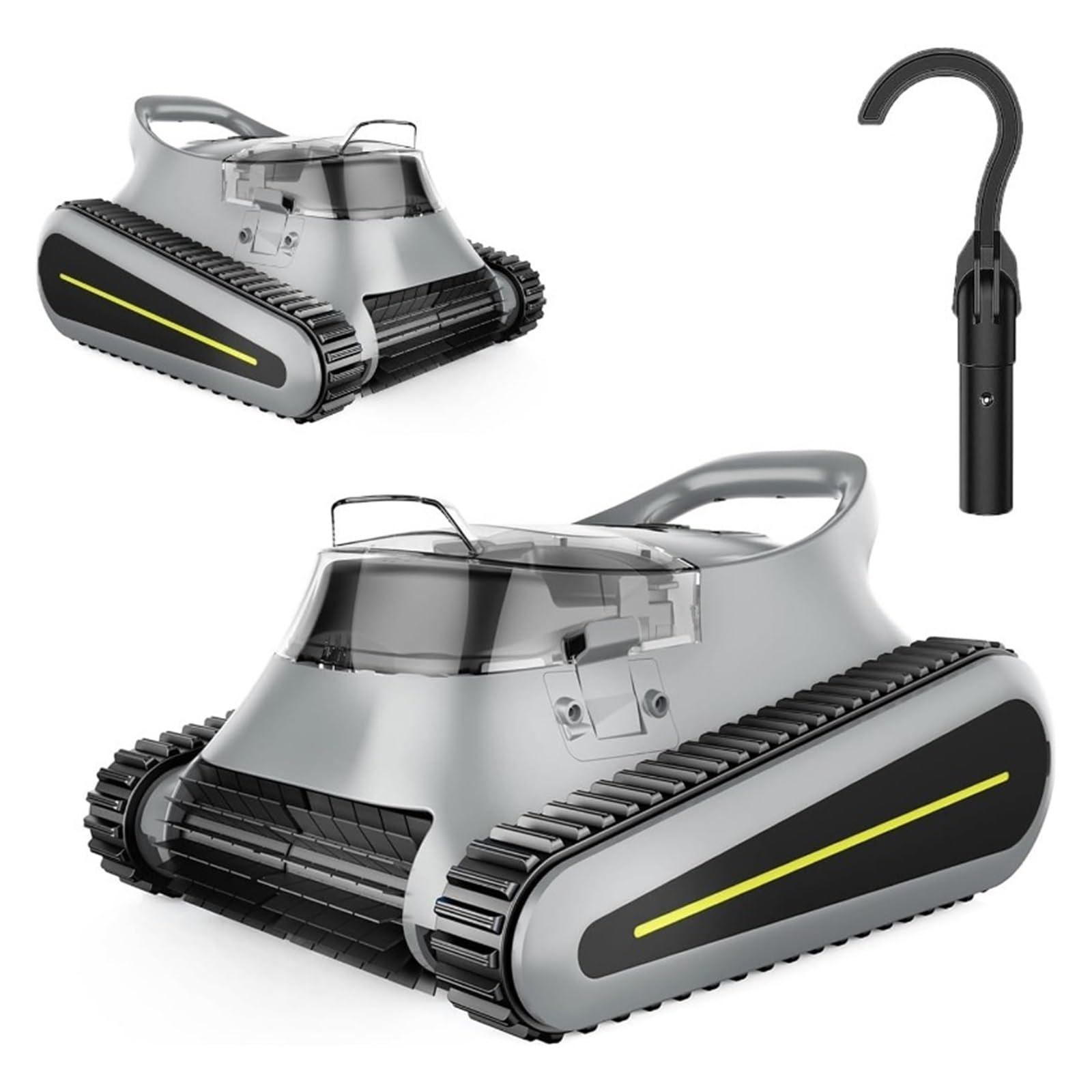 SICWEDIM Cordless Robot Pool Vacuum Cleaner:Robotic Cleaners With Wall-Climbing&Waterline Cleaning,Fast Charging