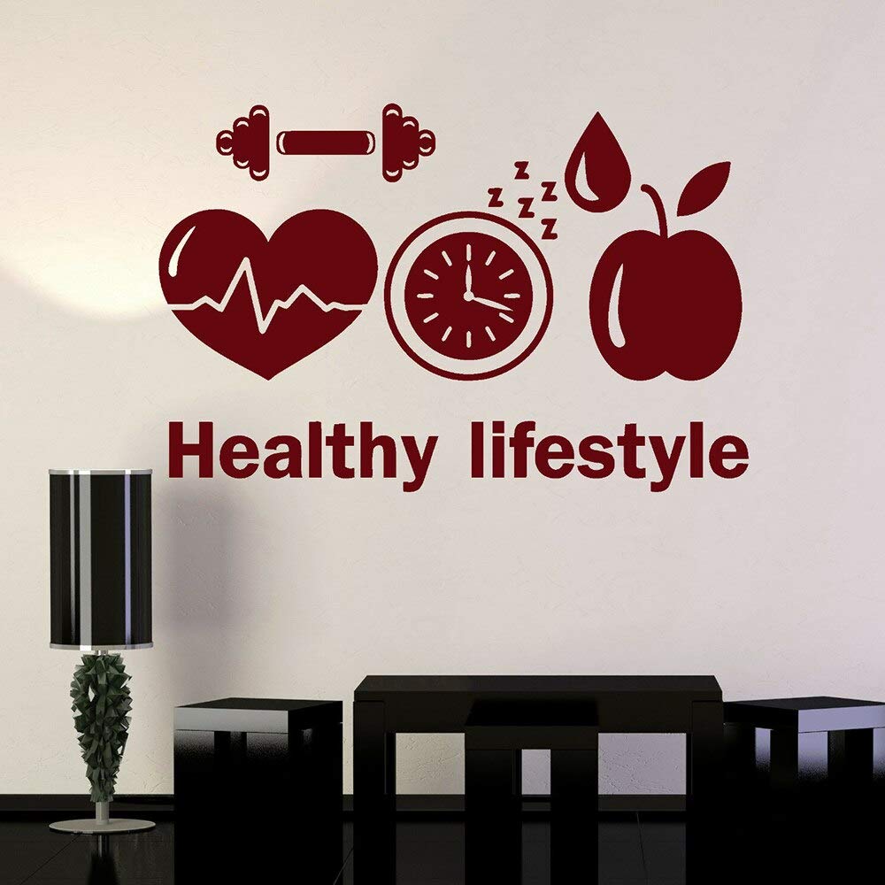 Fitness Wandtattoo – Abnehmbarer Vinyl-Aufkleber Mit Motivationsspruch, 89x54 Cm, Für Home Gym Oder Büro
