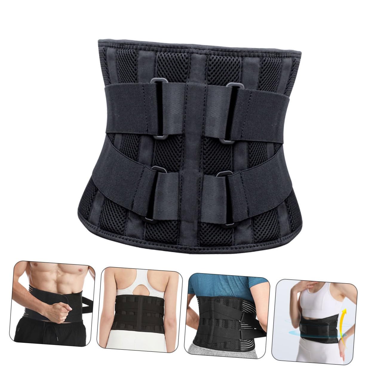 Breathable Fitness Waist Belt Back Brace for Lifting Lumbar Support Abdominal Binder Back Support Lifting Belt for Men and Women Xl
