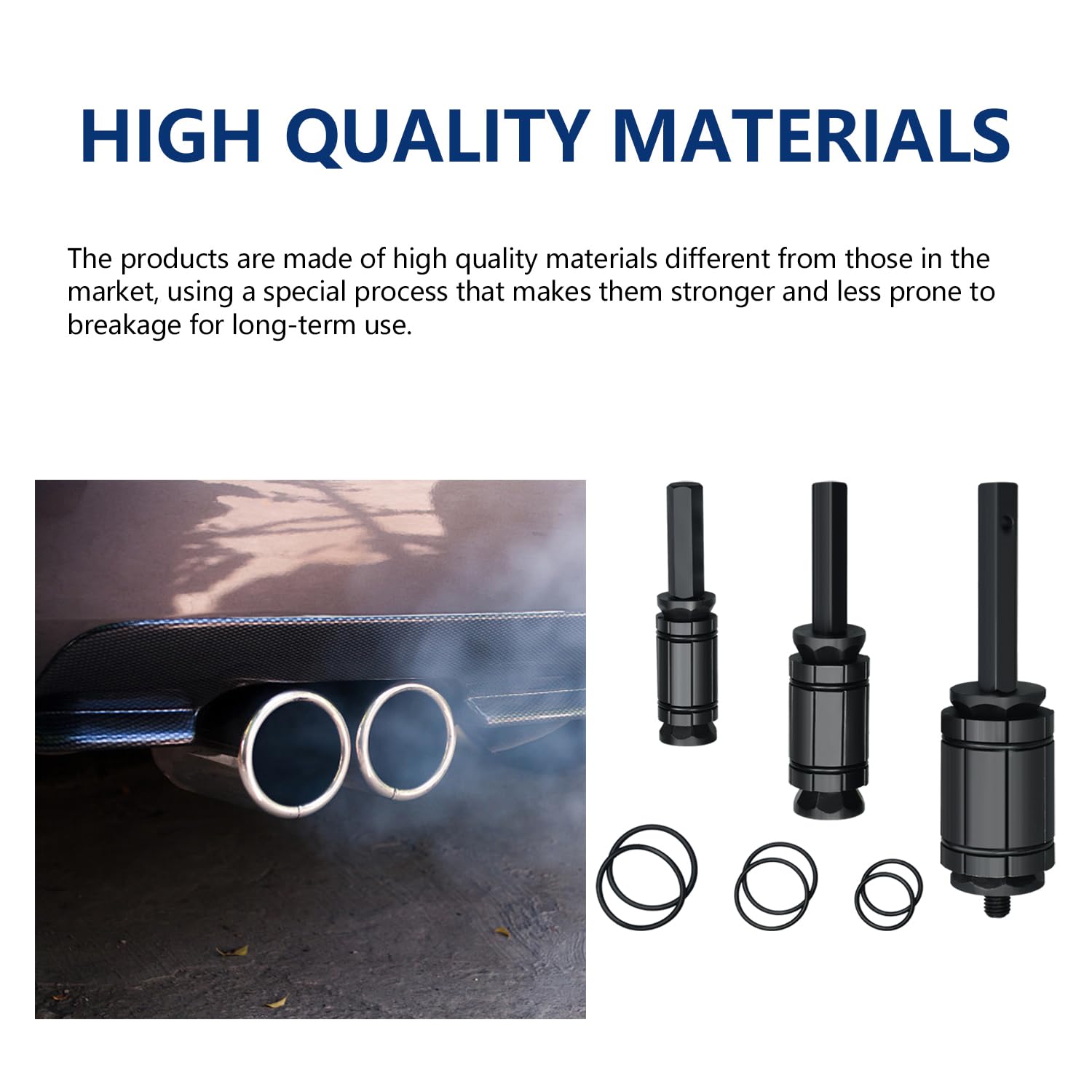 3 Pièces Kit de expansion de tuyaux，1,1/8"-3,1/2"，Outil à évaser les tuyaux d'échappement adapté à la plupart des voitures et camions, outil à border les tuyaux d'échappement