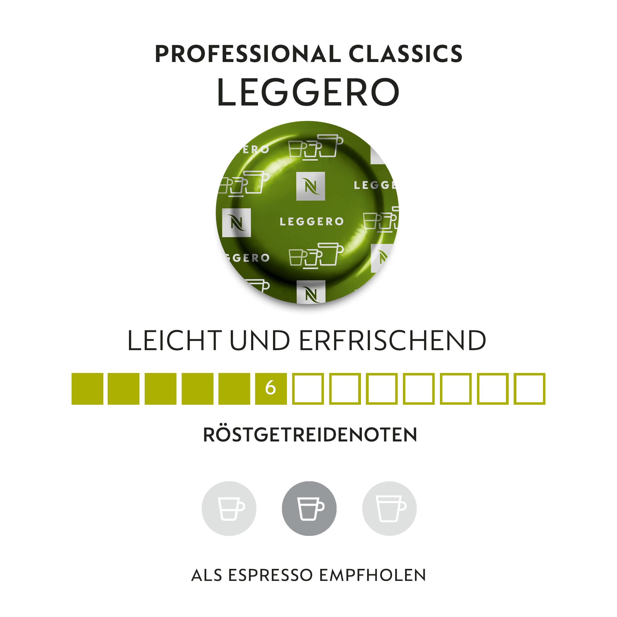 NESPRESSO PROFESSIONAL Leggero 200 Kaffeekapseln | Arabica und Robusta Kaffee mittlerer Röstung ideal für Espresso, kompatibel mit Nespresso B2B Kaffeemaschinen