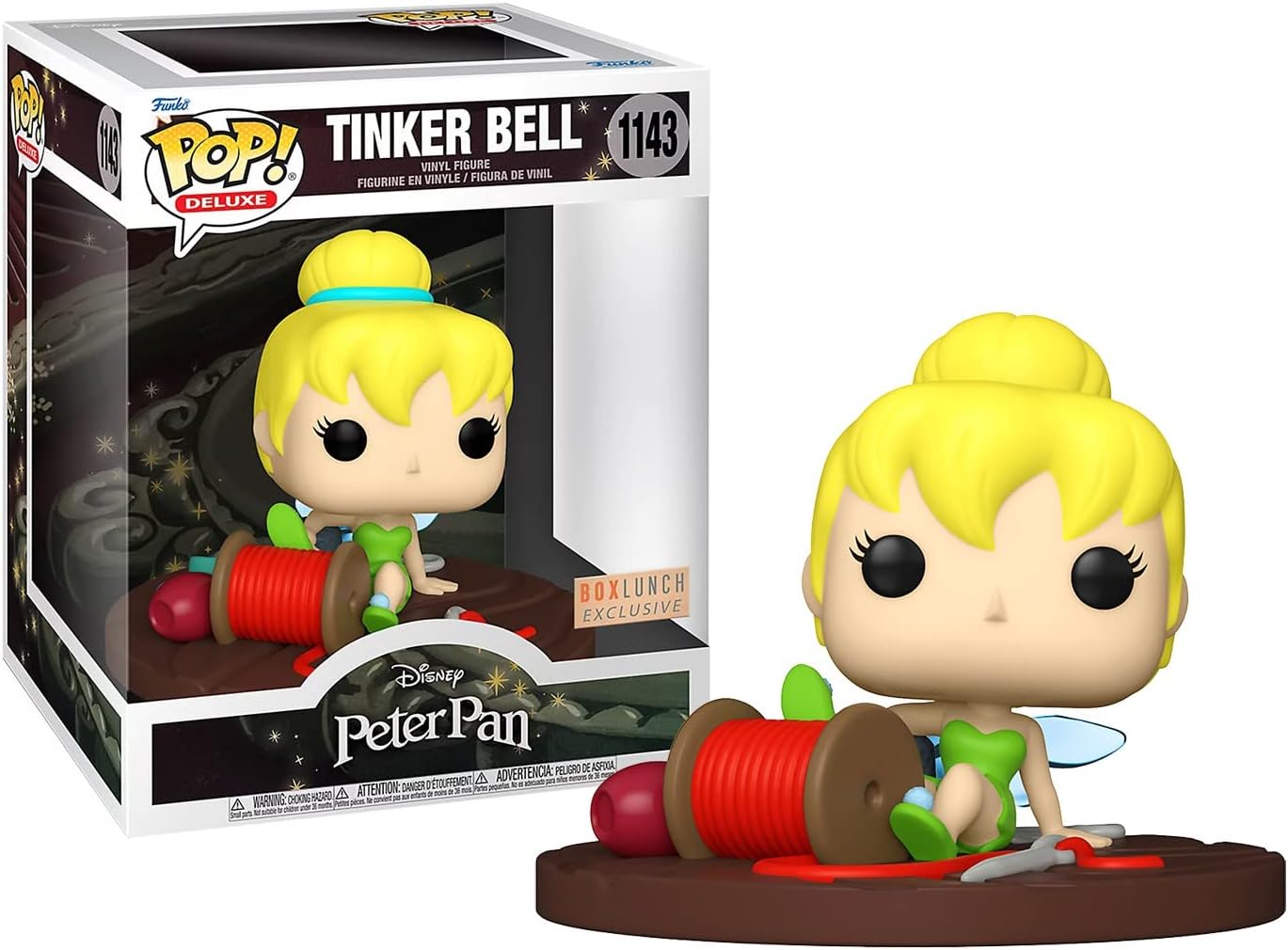 Funko Peter Pan POP! Deluxe Vinyl Figurine Tinker Bell on Spool 9 cm