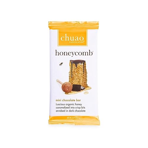 Chuao Chocolatier Honeycomb Chocolate Negro Mini Gourmet Chocolate Bar 24-Ct 039 oz cada uno