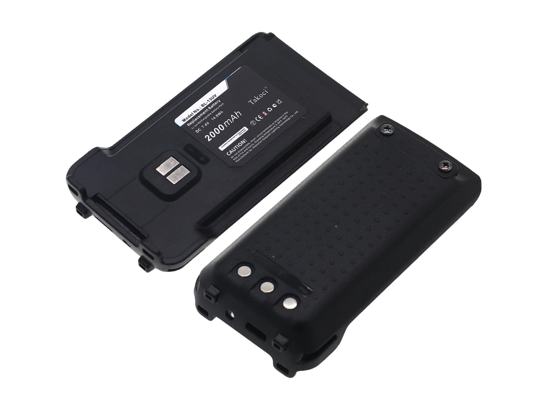 (2-Pack) BL-13UV Replacement Battery Fit Model GM-15 Pro, MU-5 MURS, P15UV, RT-85, TP-8 Plus, UV-13 Pro, UV-88 2000mAh