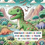 Dinosaur coloring book for kids 1-3 years with 50 creative coloring pages:...