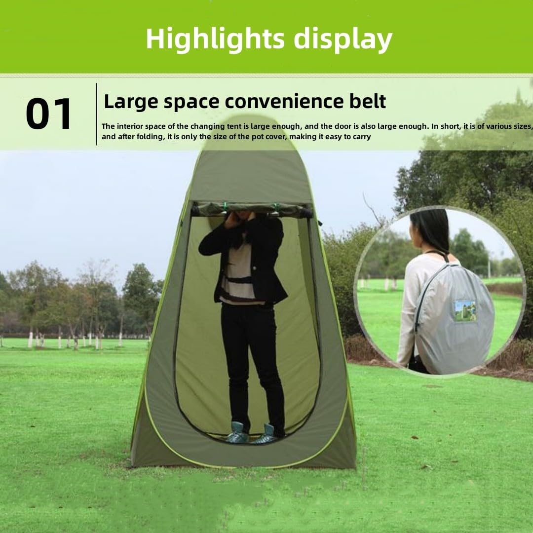 Spazioso spogliatoio, tenda portatile da campeggio all'aperto, tenda pop-up per la privacy, tenda da doccia automatica, capanno per cambio pesca, robusta e facile da piegare (arancione)
