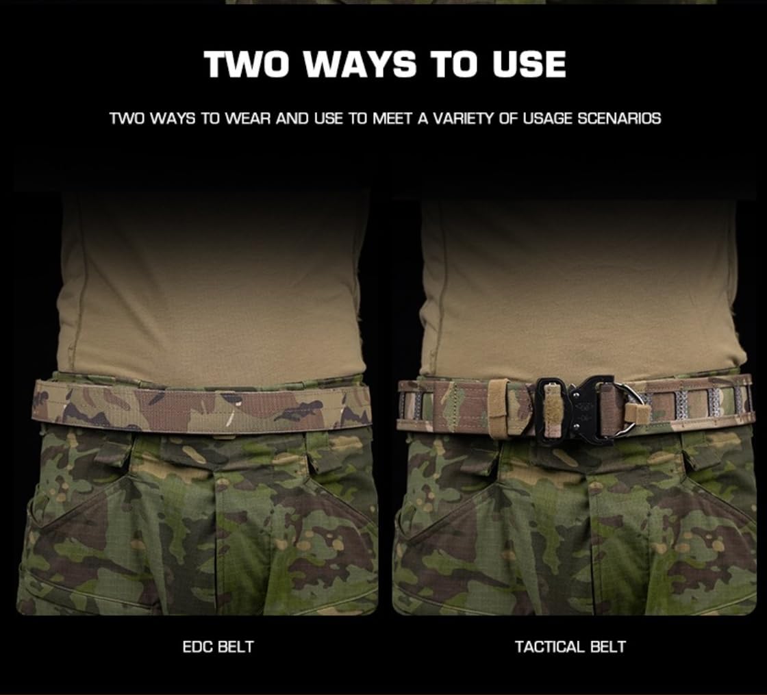 Peminkoo MOLLE wojskowy taktyczny specjalny pas bojowy 1,8 cala z klamrą szybkiego zwalniania MOLLE, torba na ładowarkę Airsoft, paski 3 w 1 dla mężczyzn