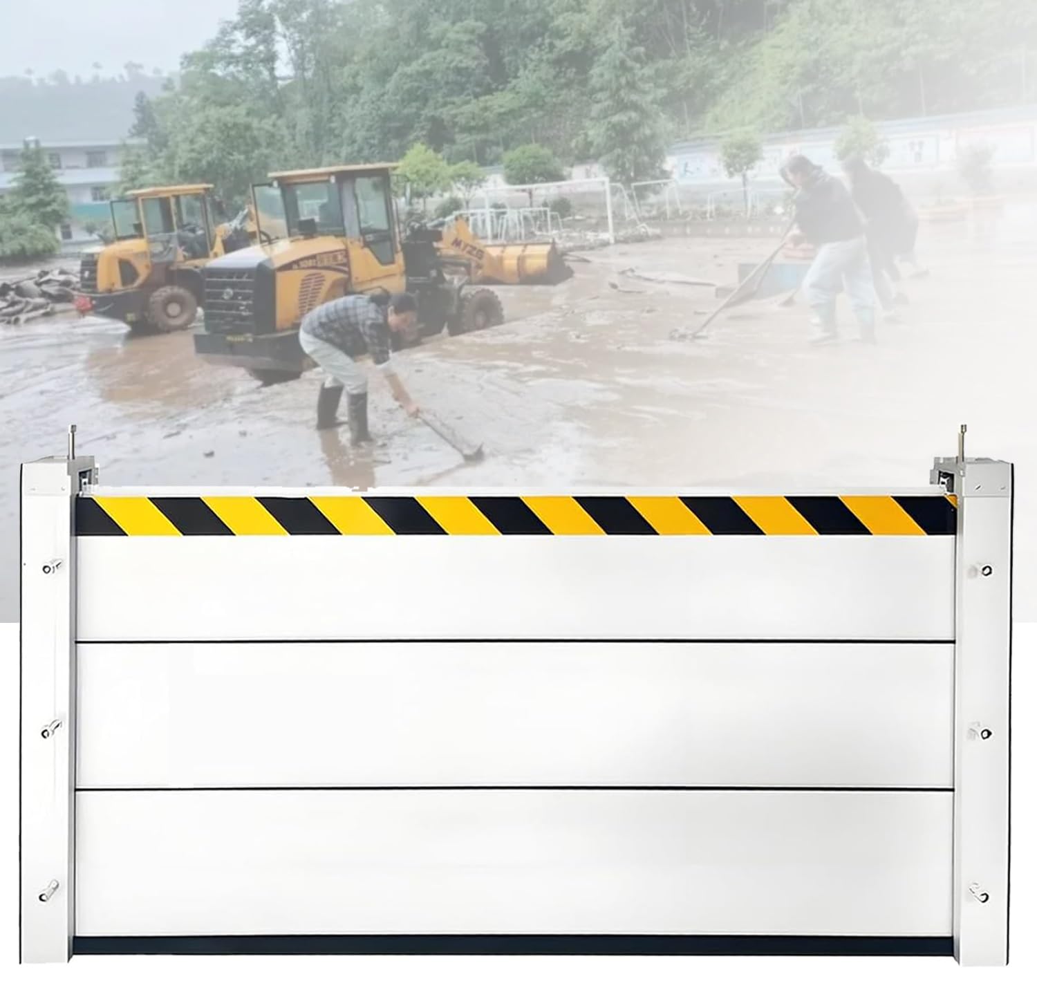 Flood barriers for Garage, Reusable in Heavy rain Flood Defence barriers, Door Flood Barrier, Flood Defence, Suitable for Garage, Basement, Front Door, Driveway(H 140cm(4.6ft),L 80cm(2.6ft))