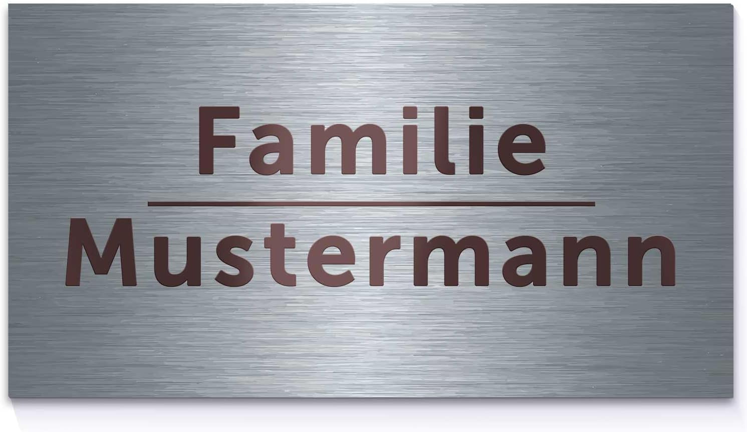 HUBER bell plate, 1-way construction, rectangular real metal, with name plate made of stainless steel 1. Edelstahl Namensschild HUBER bell plate, 1-way construction, rectangular real metal, with name plate made of stainless steel 1. Edelstahl Namensschild