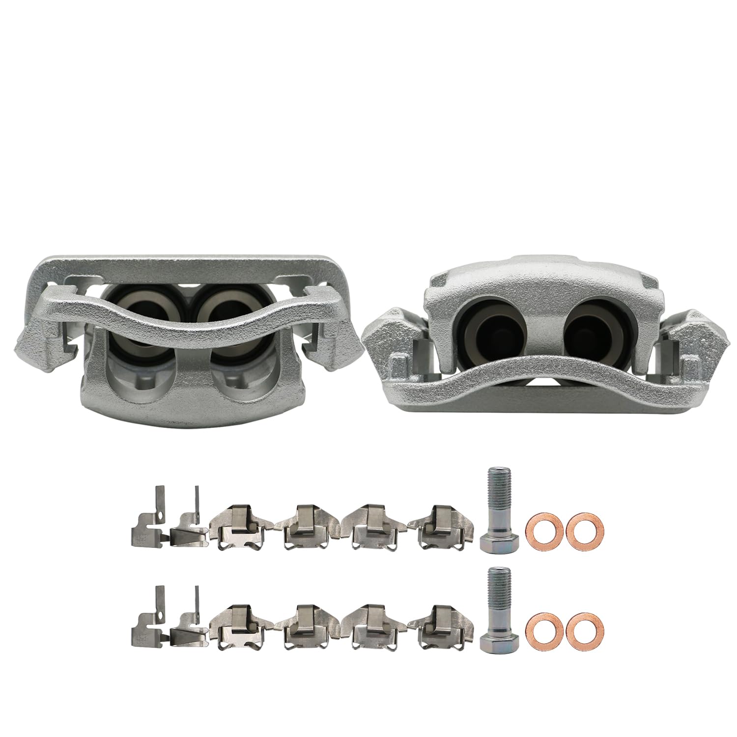 Chefull 2pcs Disc Front Brake Calipers Assembly with Bracket Fits for Ford F-250 Super Duty 2005-2012, for F-350 Super Duty 2005-2012, Front Passenger