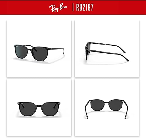 Miniatura 5 de Ray-Ban Elliot RB2197 - Gafas de sol cuadradas para hombre para mujer + paquete con kit de gafas de diseño iWear de cortesía