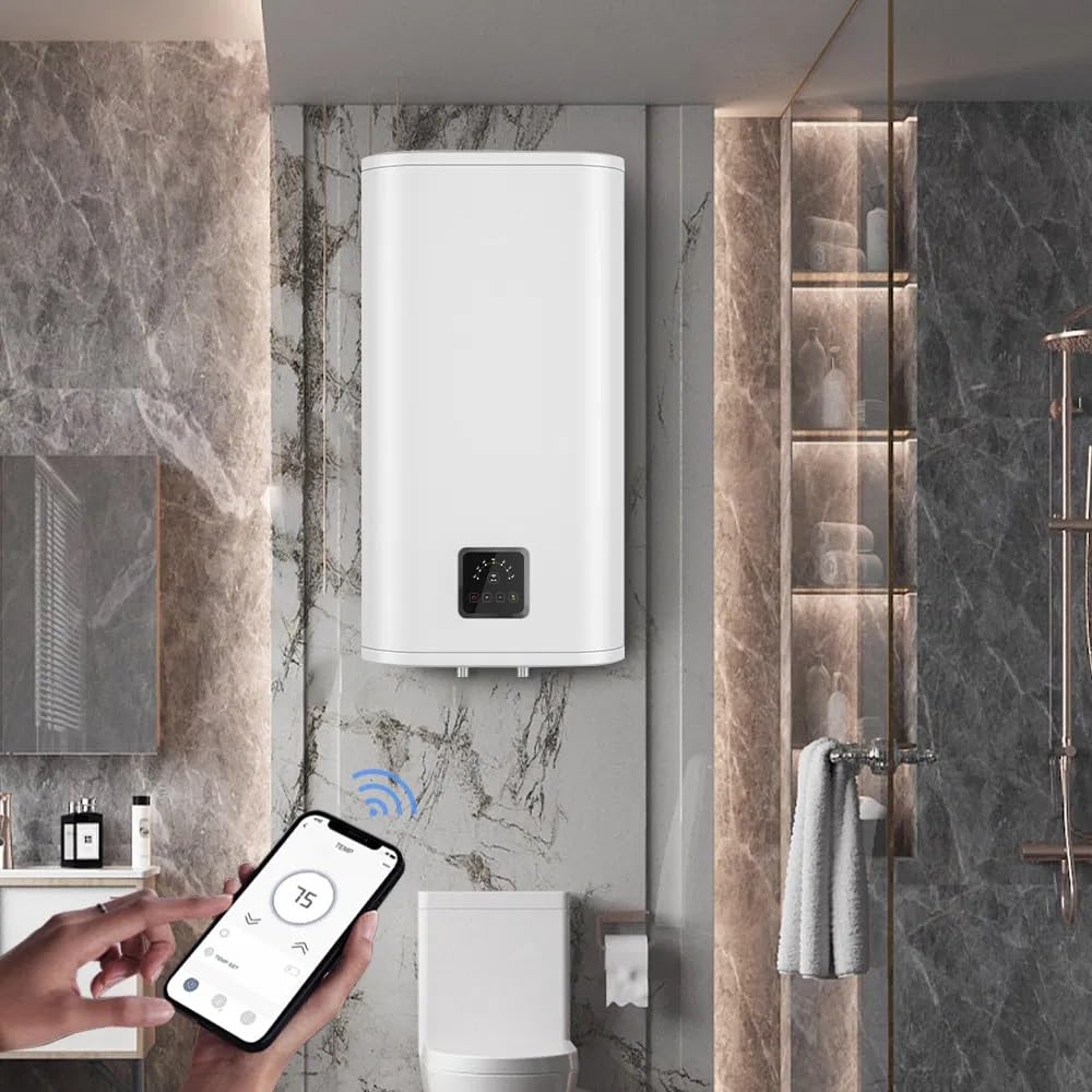 Scaldabagno elettrico DOPPIA TANICA camera serbatoio WIFI lt 30 50 80 100 litri verticale/orizzontale ThermoBax (30 litri)