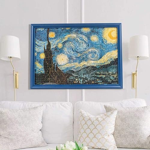 Miniatura 3 de Rompecabezas de 1000 piezas para adultos, noche estrellada por Vincent Van Gogh de 27.56 x 19.69 pulgadas, rompecabezas para adultos, juguete
