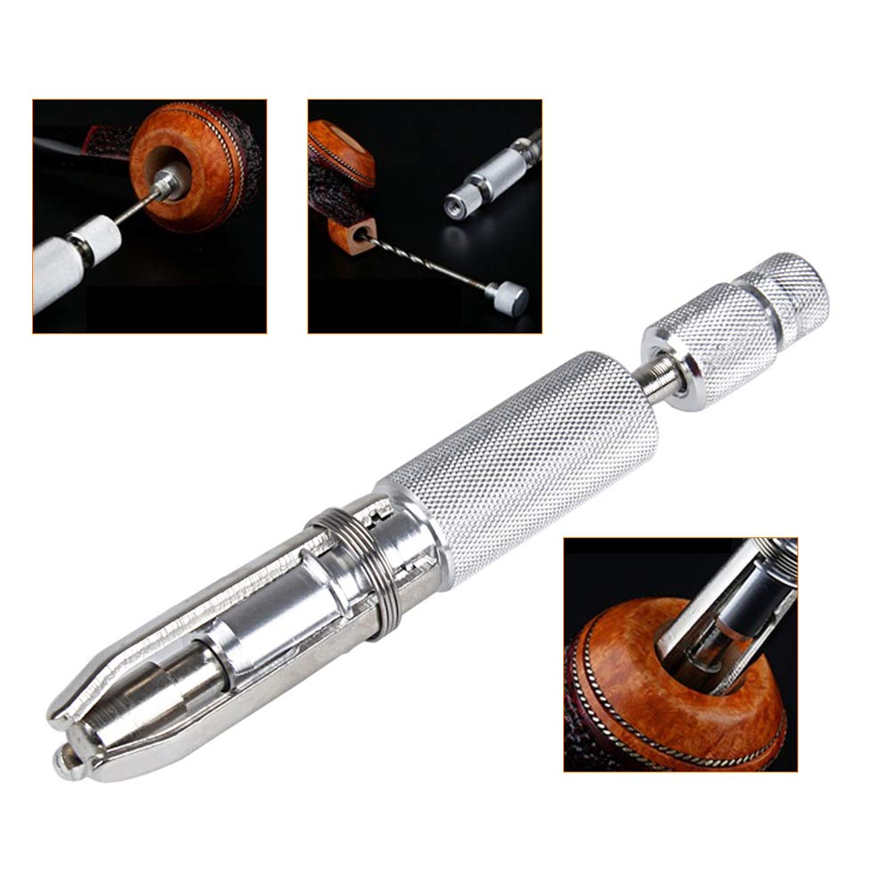 LUCKFY Tobacco Pipe Tool - Tobacco Pipe Reamer and Shank Tool - Adjustable Practical Smoking Set Carbon Removal Cleaning Tool
