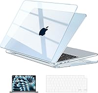 Vista 65 de EooCoo Funda compatible con MacBook Air de 15 pulgadas M5 2026 2025-2023 Release M4 M3 M2 modelo A3448 A3241 A3114 A2941, carcasa rígida de negro