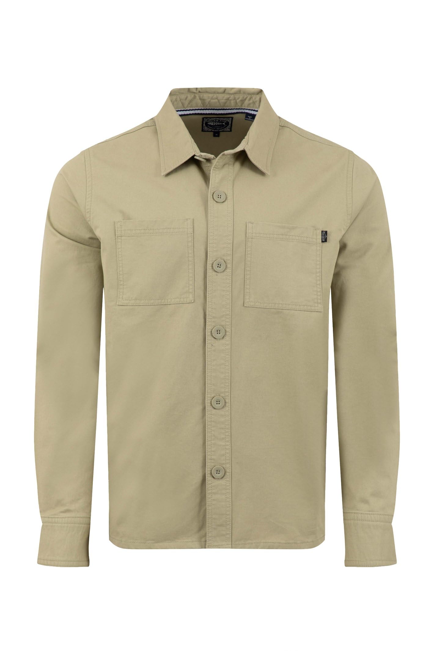 Weird Fish Men's Twill Overshirt - XL - Pale Green