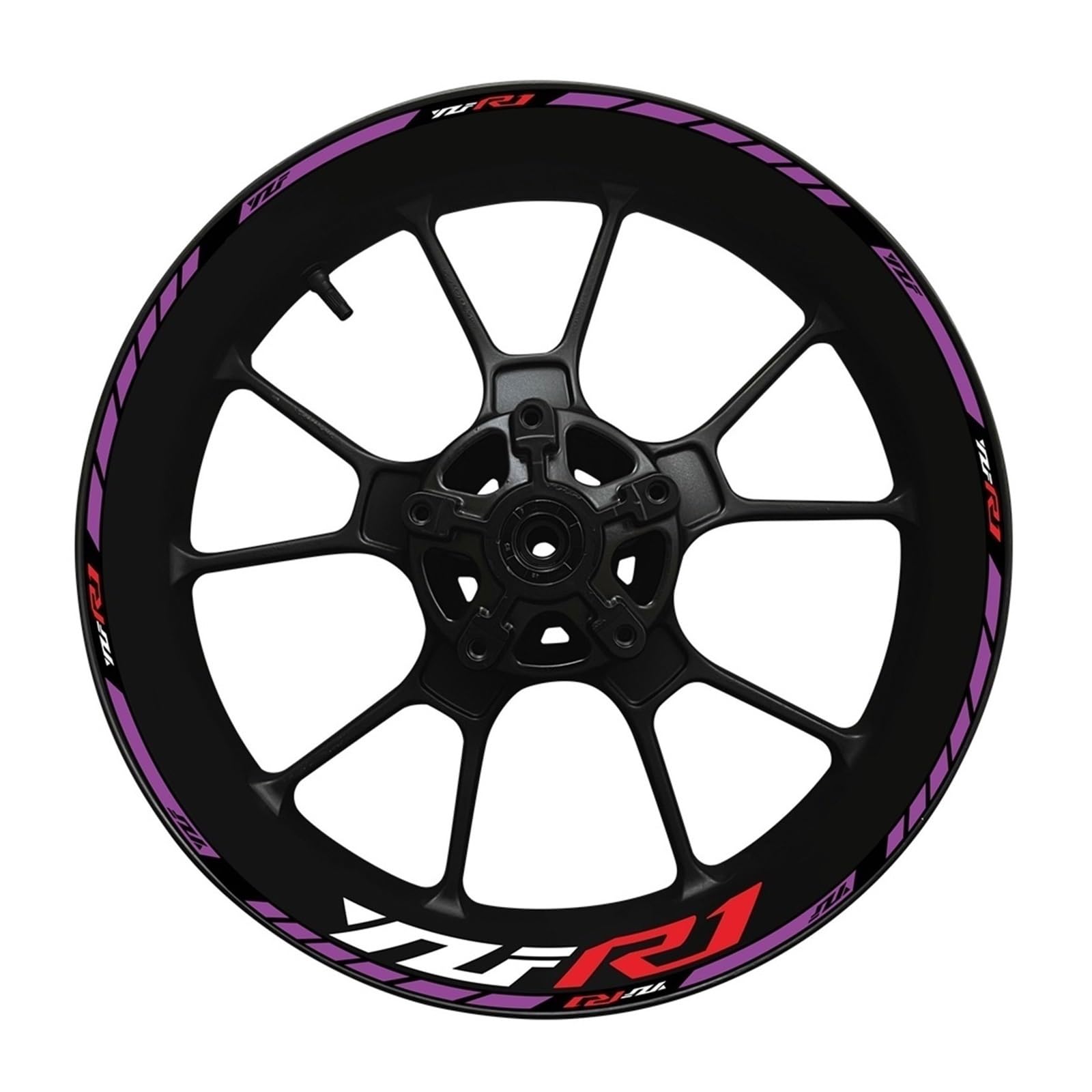 Motorcycle Thickened Edge Outer Ring Reflective Sticker Stripe Wheel Decals for Yamaha YZF R1(Color7)