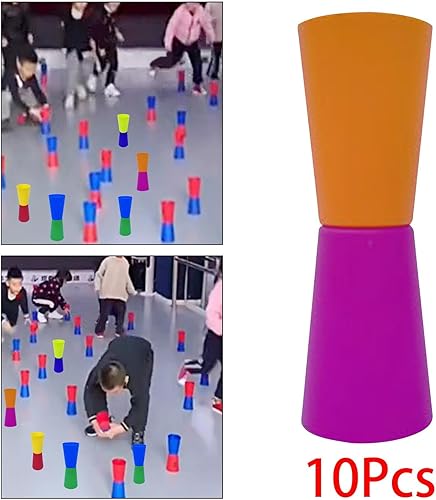 Miniatura 7 de SM SunniMix 10 tazas con tapa invertidas para entrenamiento de agilidad, equipo deportivo, fitness, ejercicio, ayuda para gimnasio, jardín de