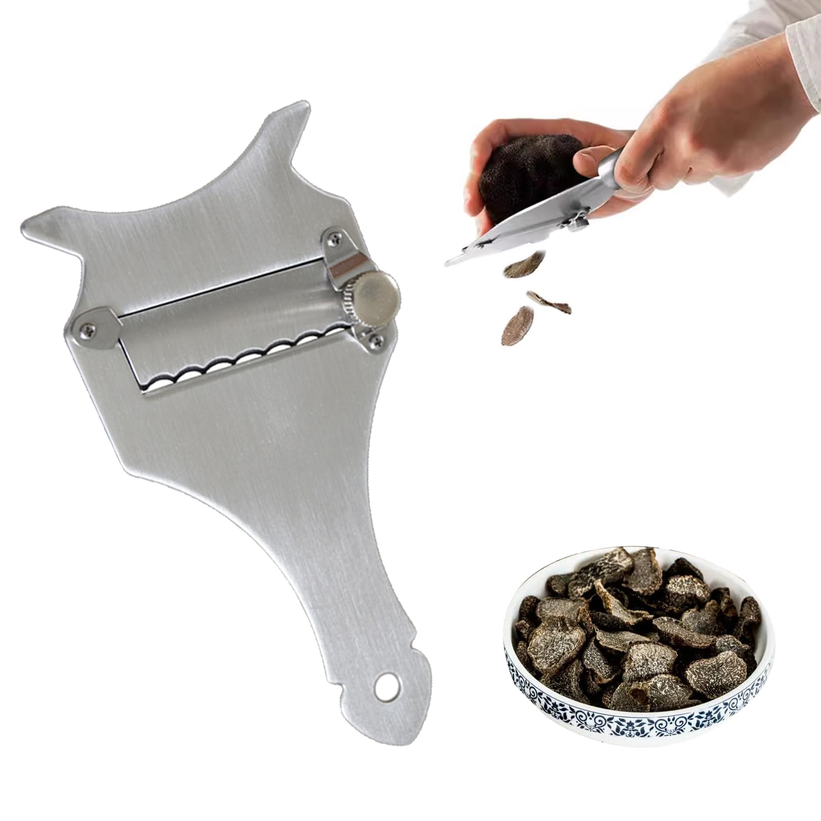 Trüffelhobel Aus Edelstahl – Verstellbarer Profi-Käsehobel Für Schokolade, Gemüse & Mehr (16,7 Cm)