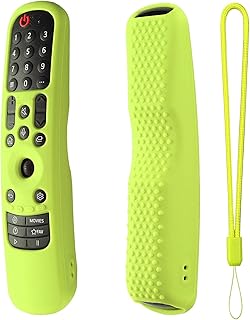 Enjovdery Capa remota compatível com LG AN-MR21GC/AN-MR21GA | Capa de controle remoto de silicone macio | Capa protetora luminosa à prova de choque | Película protetora para LG Smart TV Magic Remote 2021