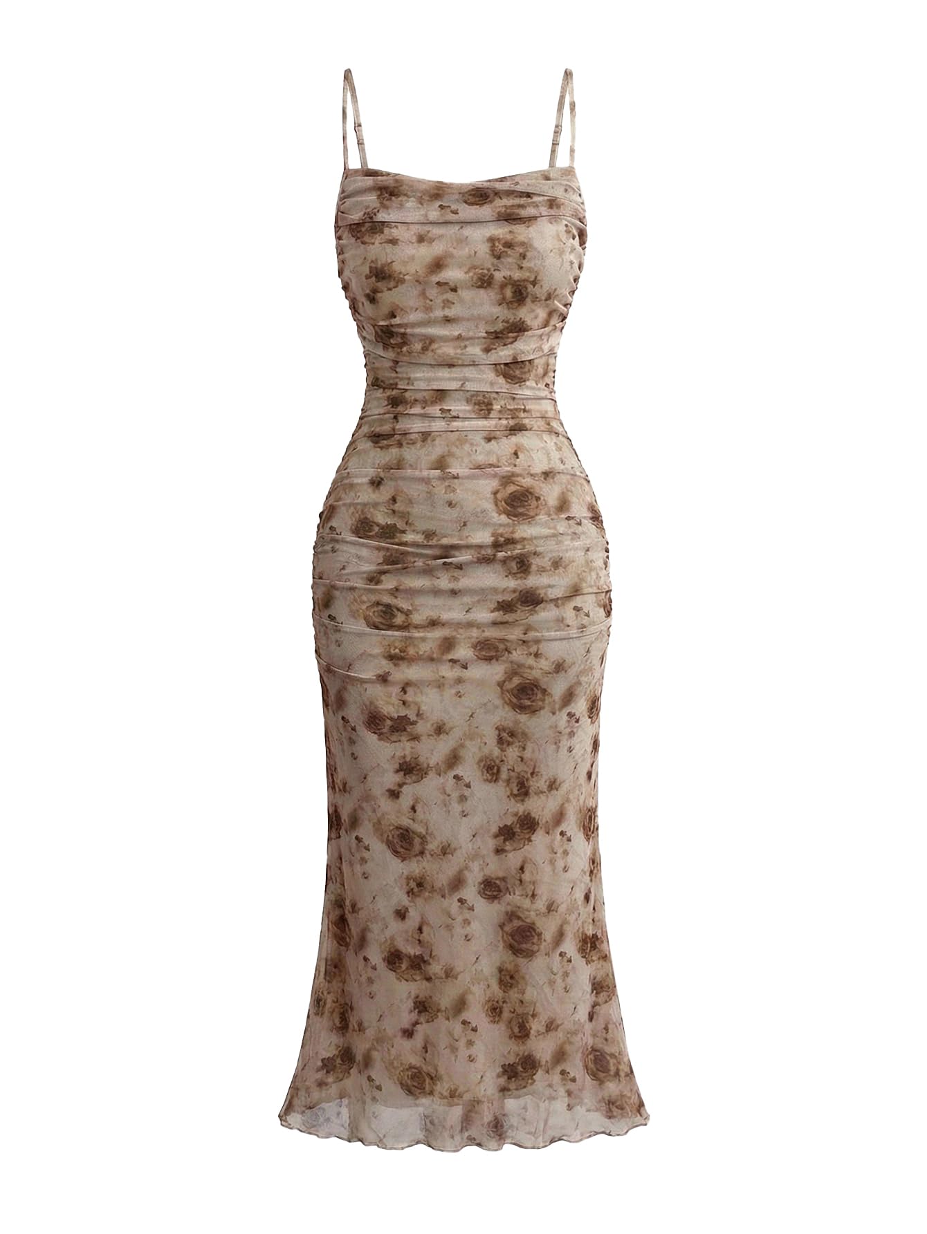 GORGLITTER Women's Floral Spring Summer Wedding Guest Dress
