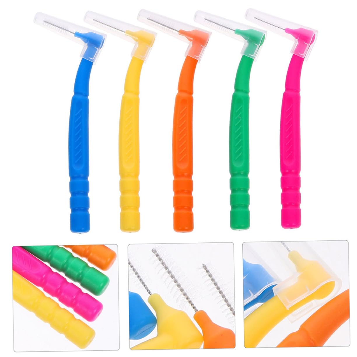 5 Set Spazzolino Interdentale Spazzola Per Il Detergente Portatile Pulisci Spazzolino Manuale Da Per La Pulizia Spazzola Per 30 Pezzi*5