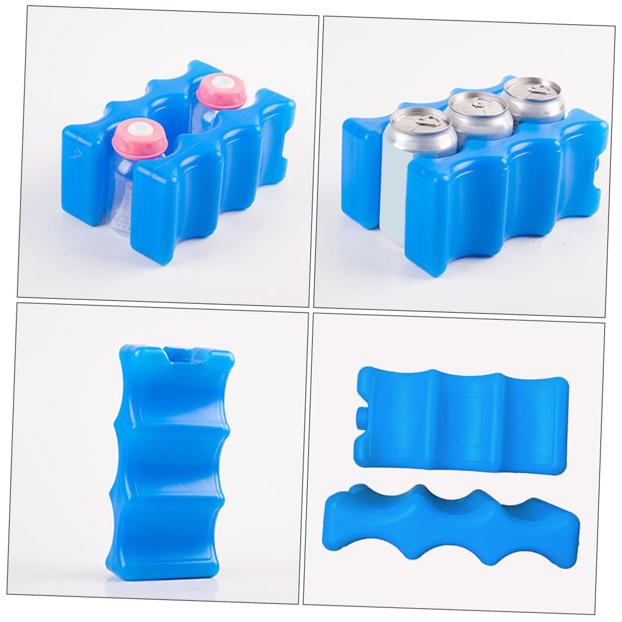 VANZACK 4Pcs Wave Pattern Breast Milk Ice Pack Durable Cooler for Breastmilk Storage Double Sided Design Fit for Bottles Keeps Nutrients Fresh for Nursing Mothers